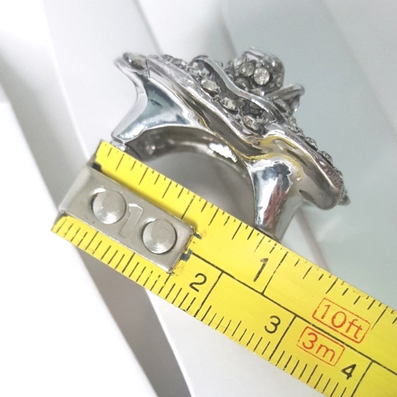 Flower Silver Ring♡ Stretchy - Picture 6 of 7
